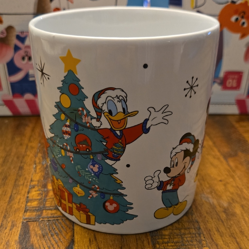 Disney Holiday Mug with Blue and Red Accents